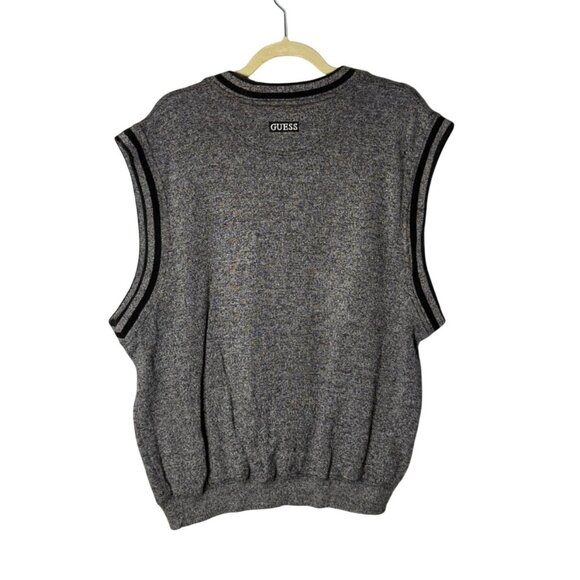 Guess Country Club Gray V-Neck Sweater Vest Micky Mouse Golf Embroidered Size XL - Picture 2 of 6